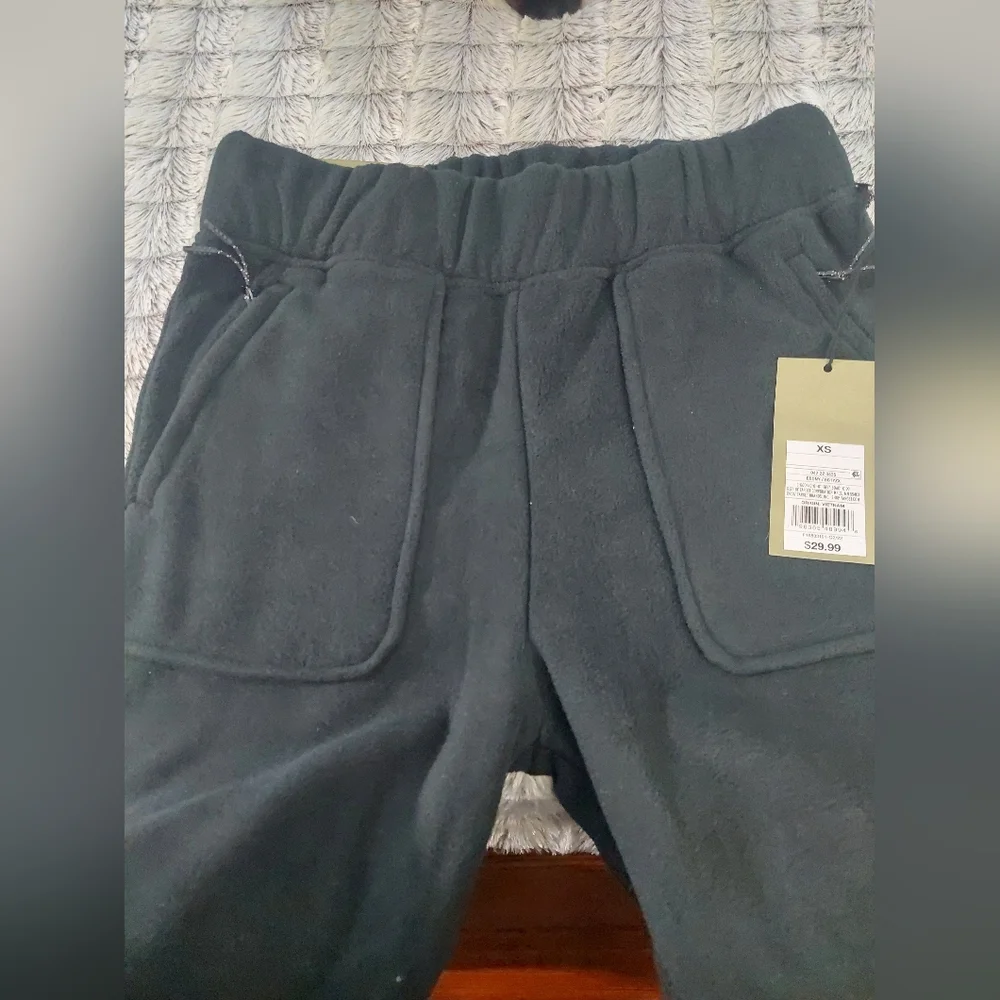 Nwt Goodfellow & Co fleece pants XS black‎